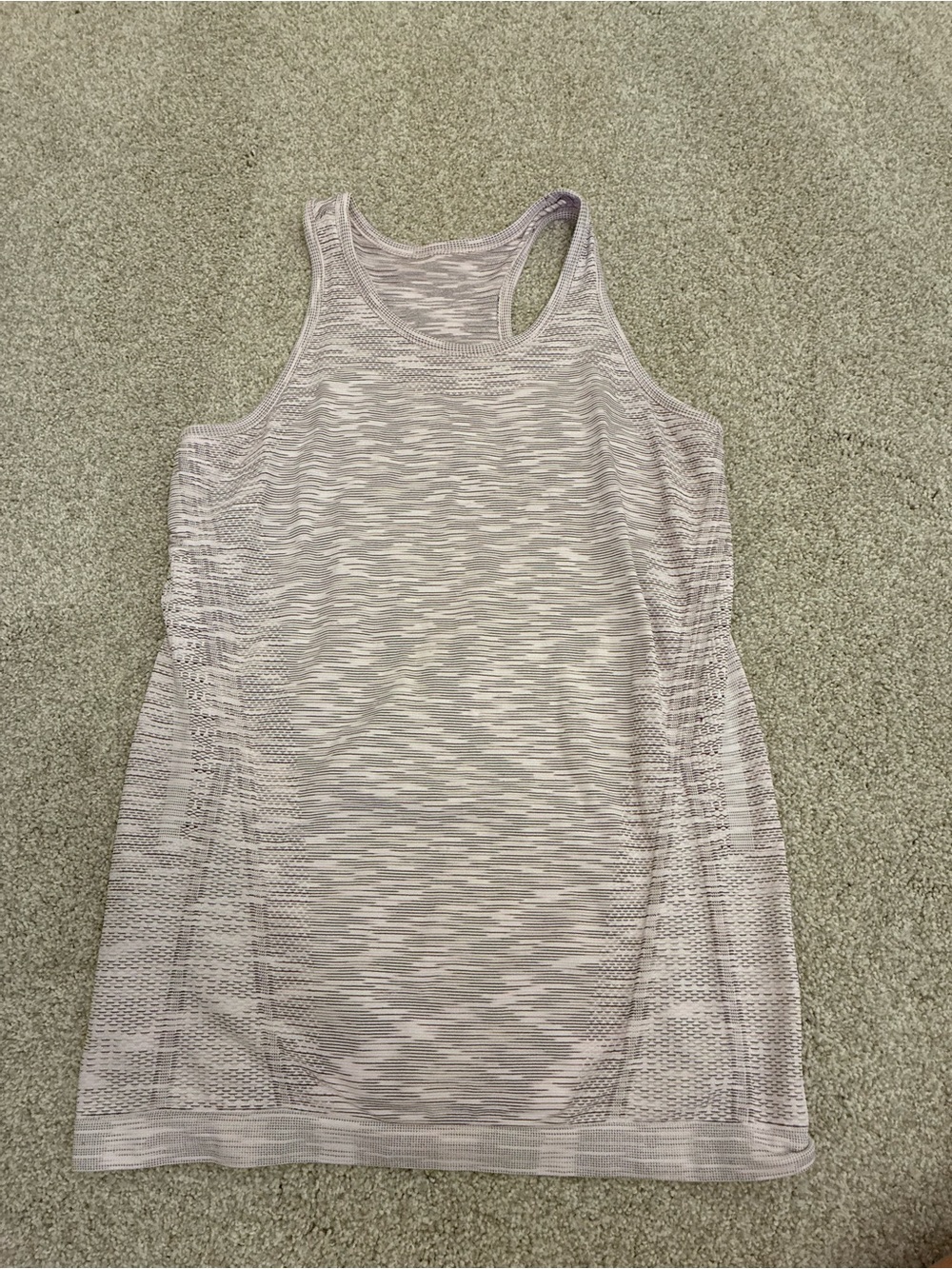 Athleta Lavender-Gray Seamless Racerback Tank